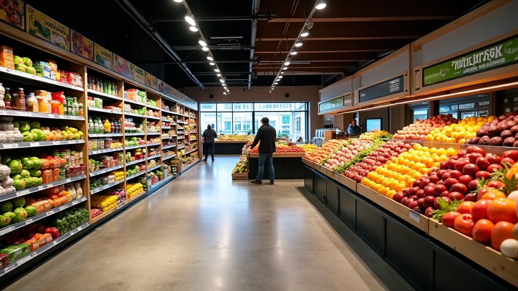Vergleich zwischen modernem Münchener Supermarkt und traditionellem Leipziger Markt mit Preisschildern